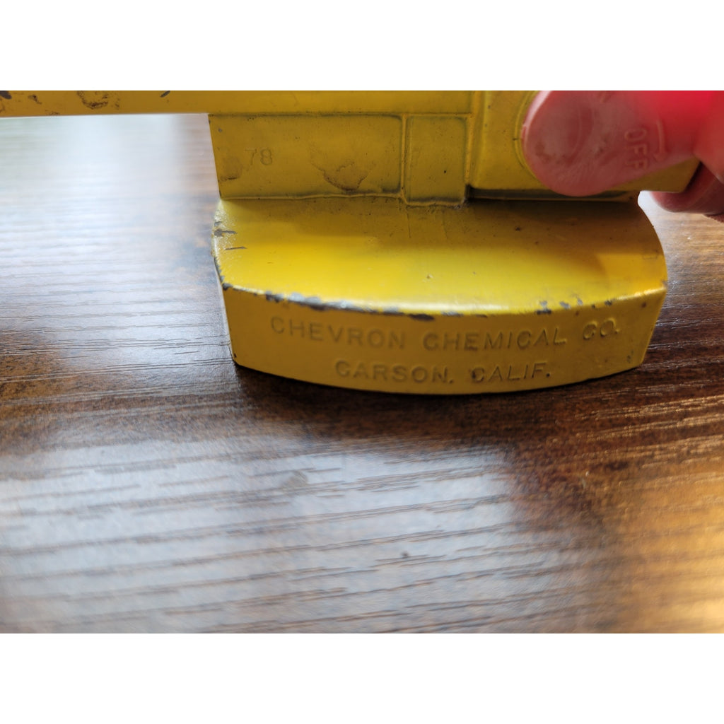 Vintage Yellow Ortho Lawn Fertilizer Sprayer Attachment by Chevron Chemical