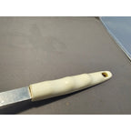 MCM/Vintage Soup Ladle w/White & Blue Floral Pattern Handle - 11-1/2"