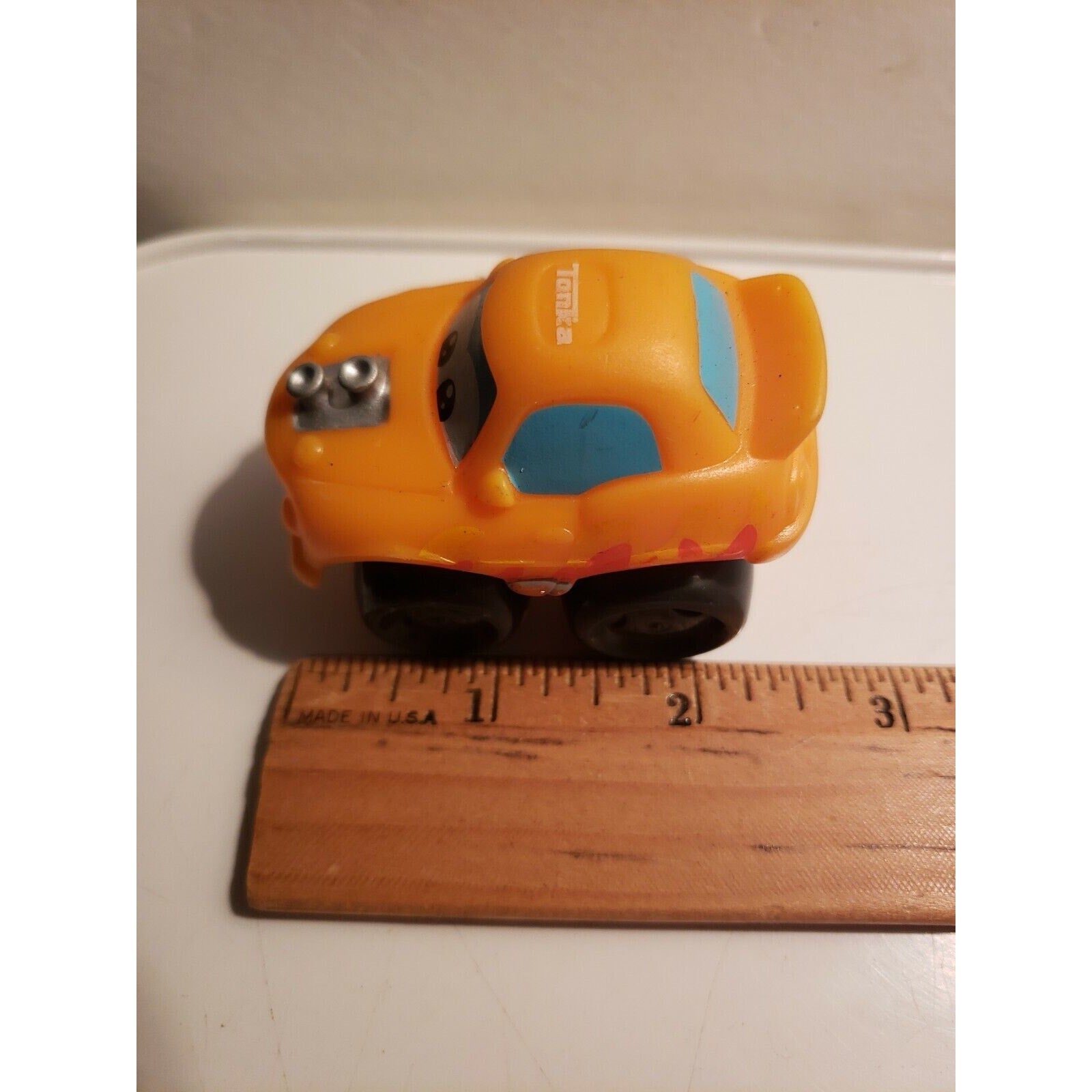 2009 Tonka Lil Chuck & Friends Plastic Toy Orange Car - Hasbro 02911 C-082A