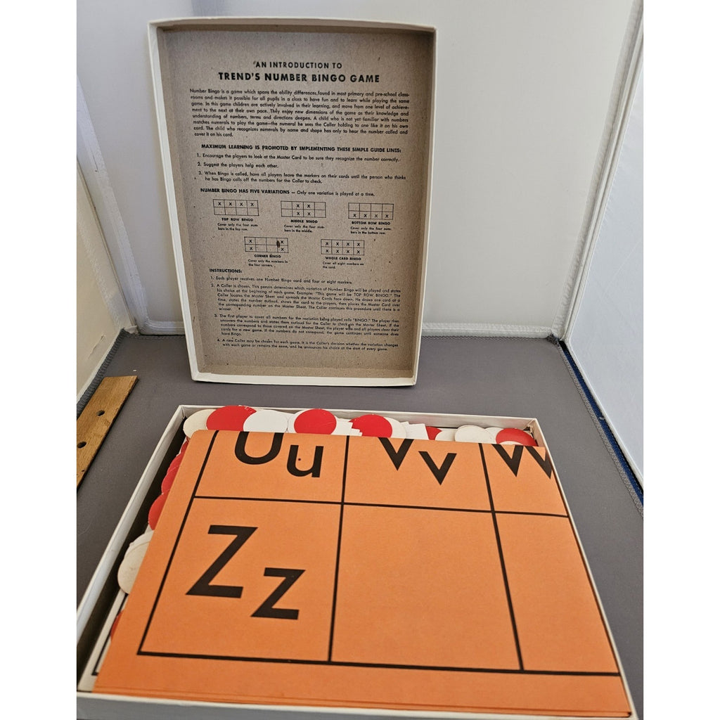 Vintage Number Bingo (Yellow Box) T-102 by Trend Enterprises - for 36 Players
