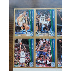 1992-93 Fleer Minnesota Timberwolves Champion uncut team sheet - Laettner Rookie