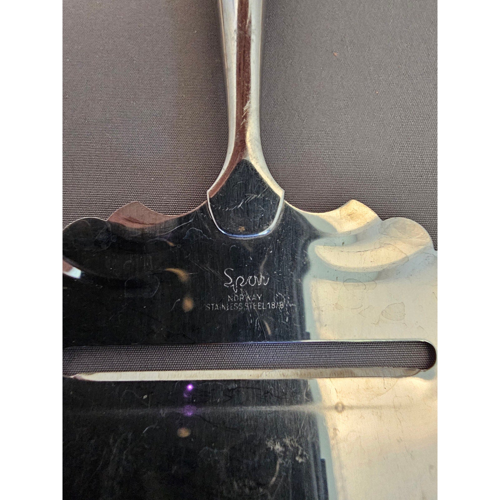 Vintage SPAR Norge Stainless Steel Cheese Slicer/Server - Wood Handle - Norway