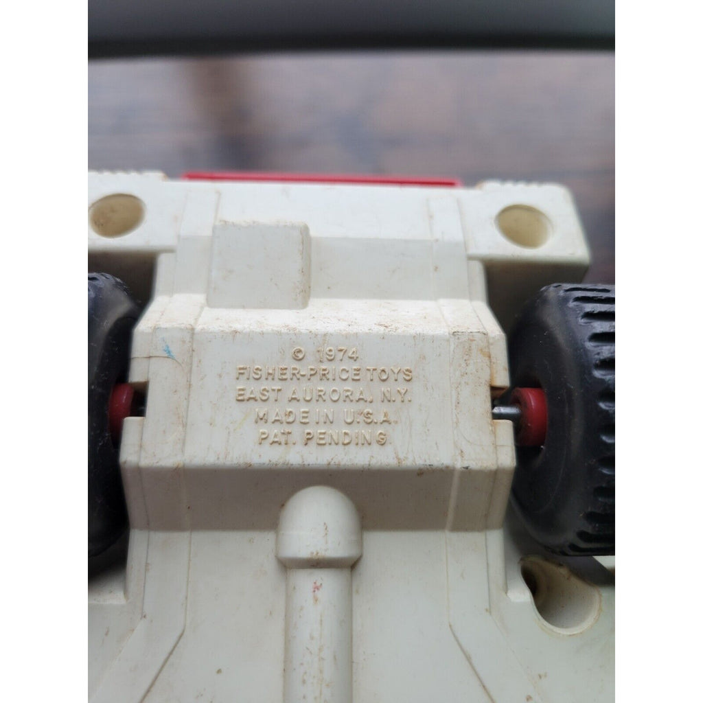 Vintage 1974 Fisher Price #303 Fire Rescue/Ambulance Truck Toy Adventure People