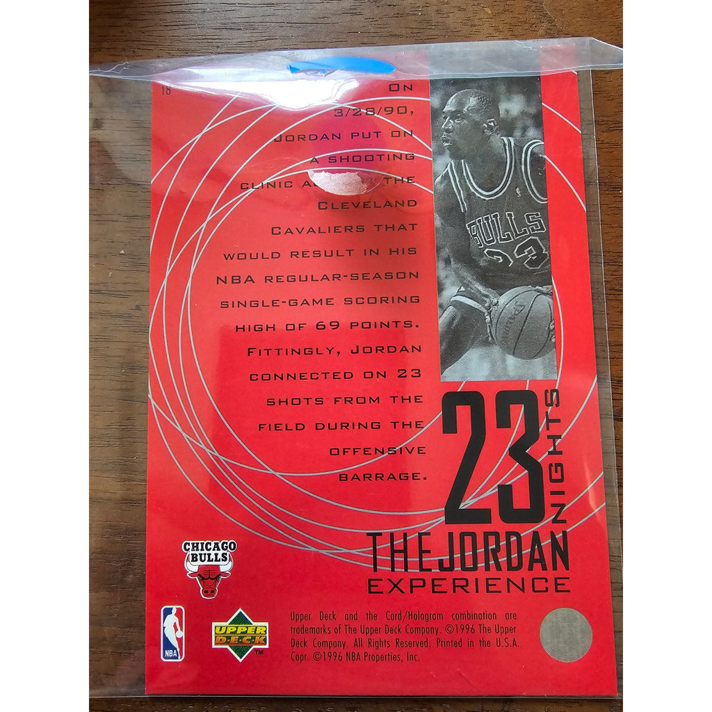 Michael Jordan 1996 Upper Deck 23 Nights #18 - Jordan Experience - NBA - Jumbo