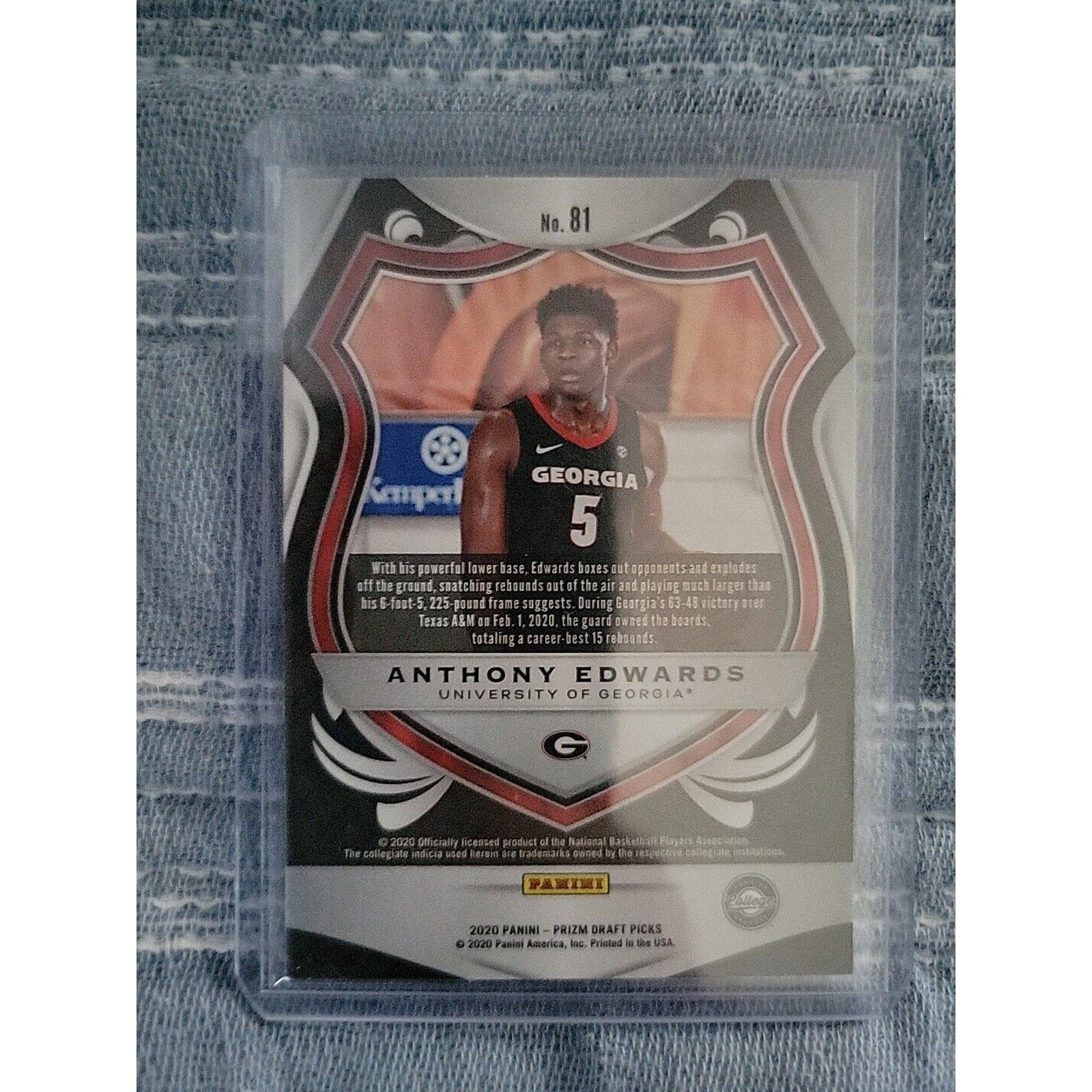 Anthony Edwards 2020 Panini Prizm Draft Picks #81 - Crusade - Rookie