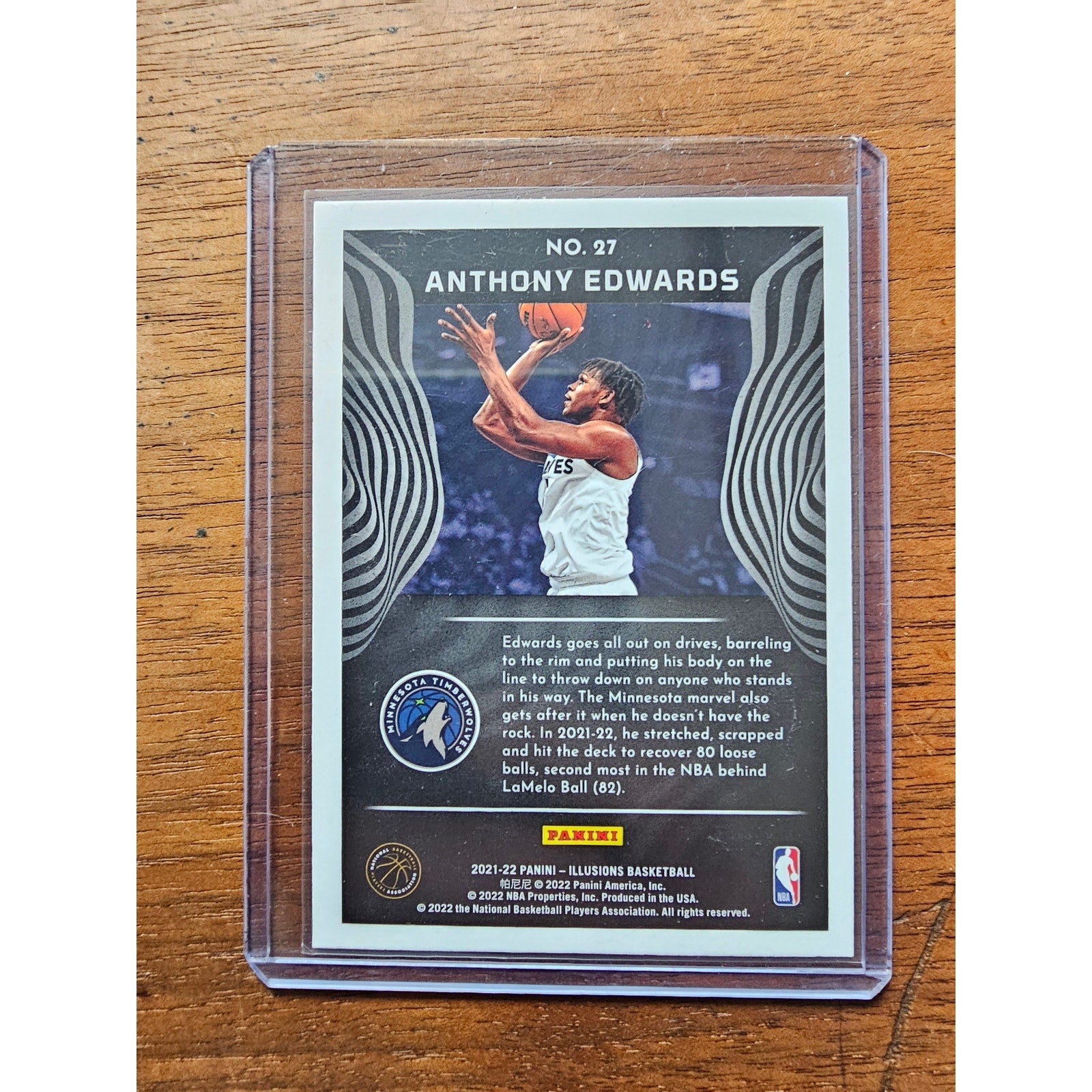 Anthony Edwards 2021-2022 Panini Illusions #27 - Minnesota Timberwolves - NBA