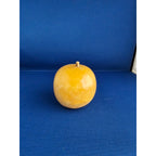 Vintage Alabaster Marble Carved Stone Fruit - Medium 2-1/2" tall - Apple Yellow