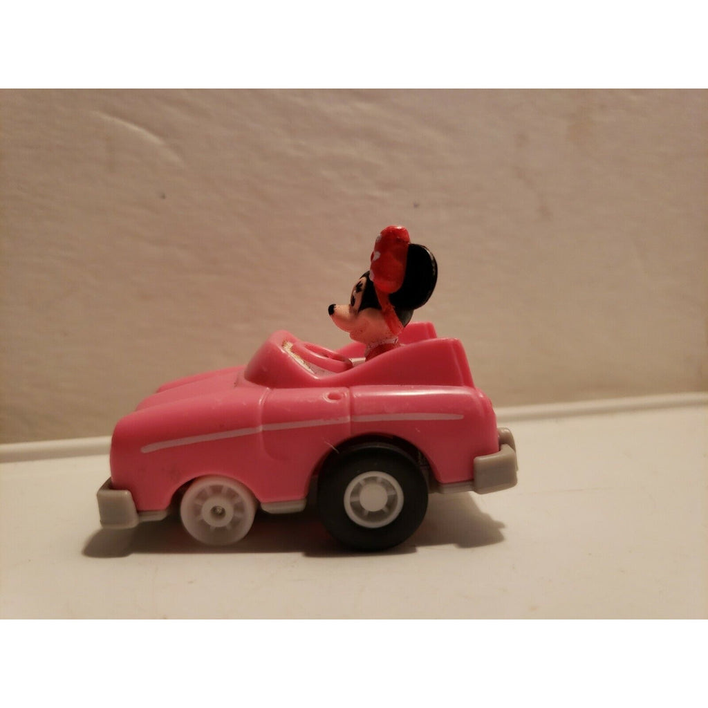 Disney Minnie Mouse Pull Back Pink Convertible Car McDonald's Meal Toy - F28