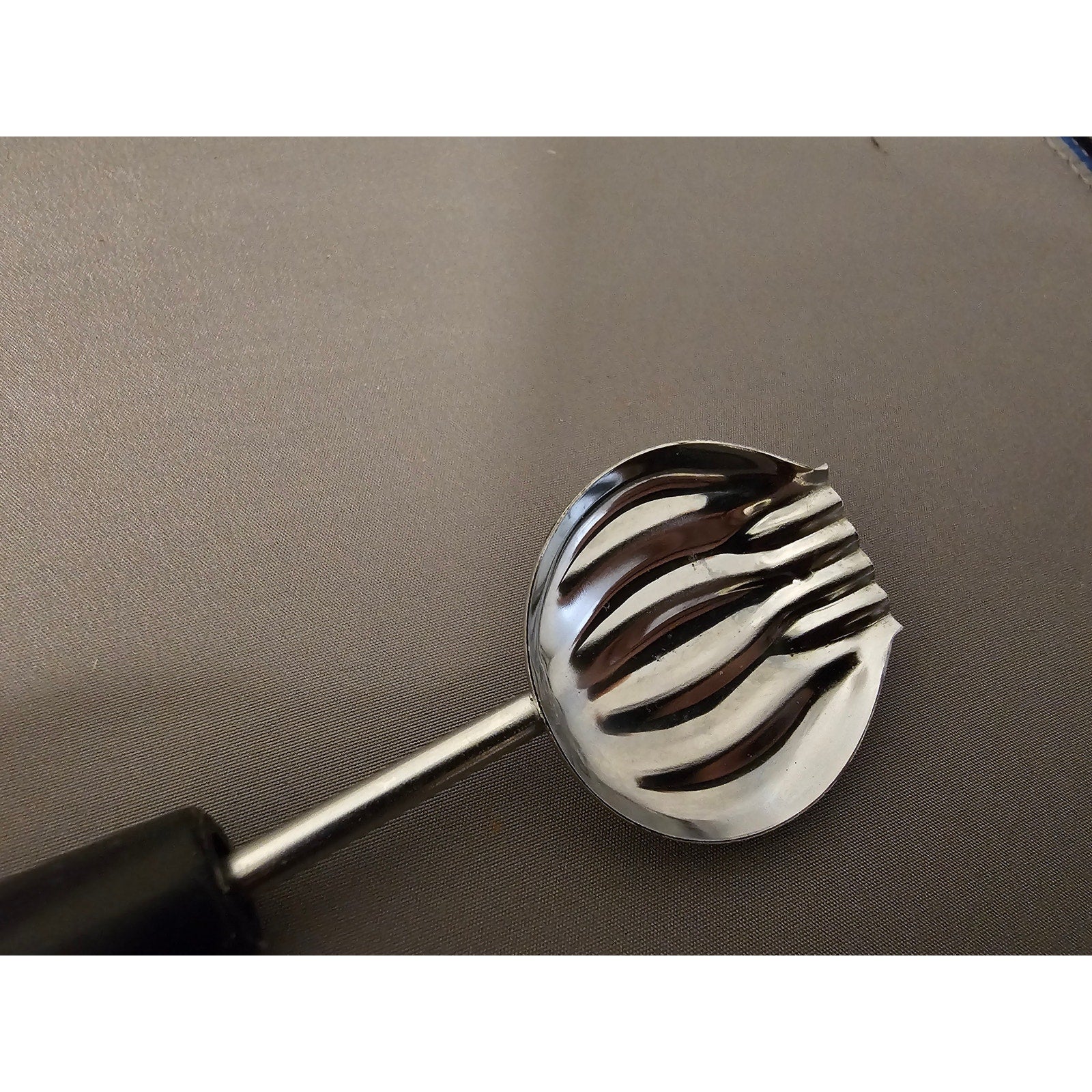 Vintage 8" Black Plastic Handled Double Ended Melon Baller/Curler