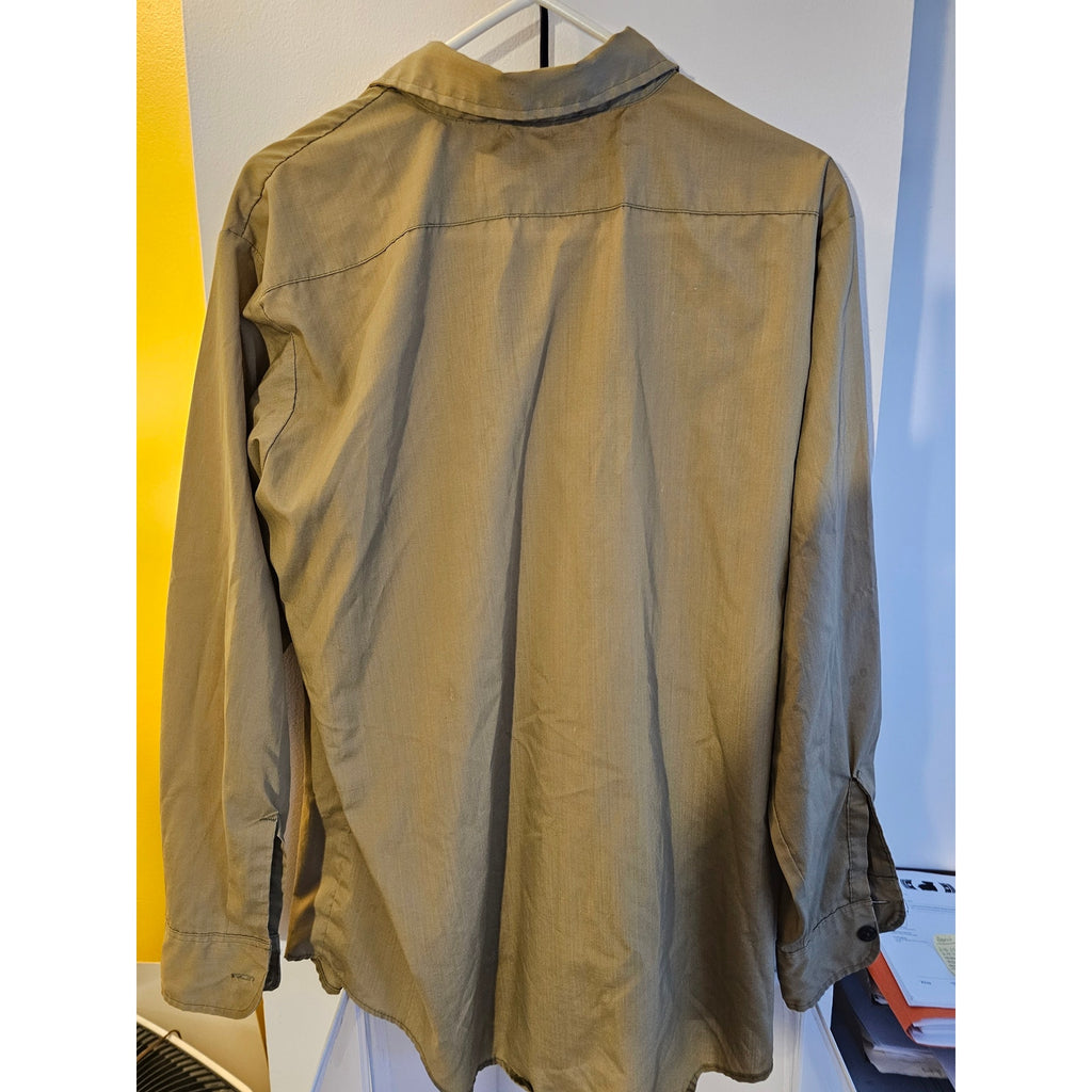 Boy Scouts of America Official Shirt - Men's Size L -Green Button Up Long Sleeve
