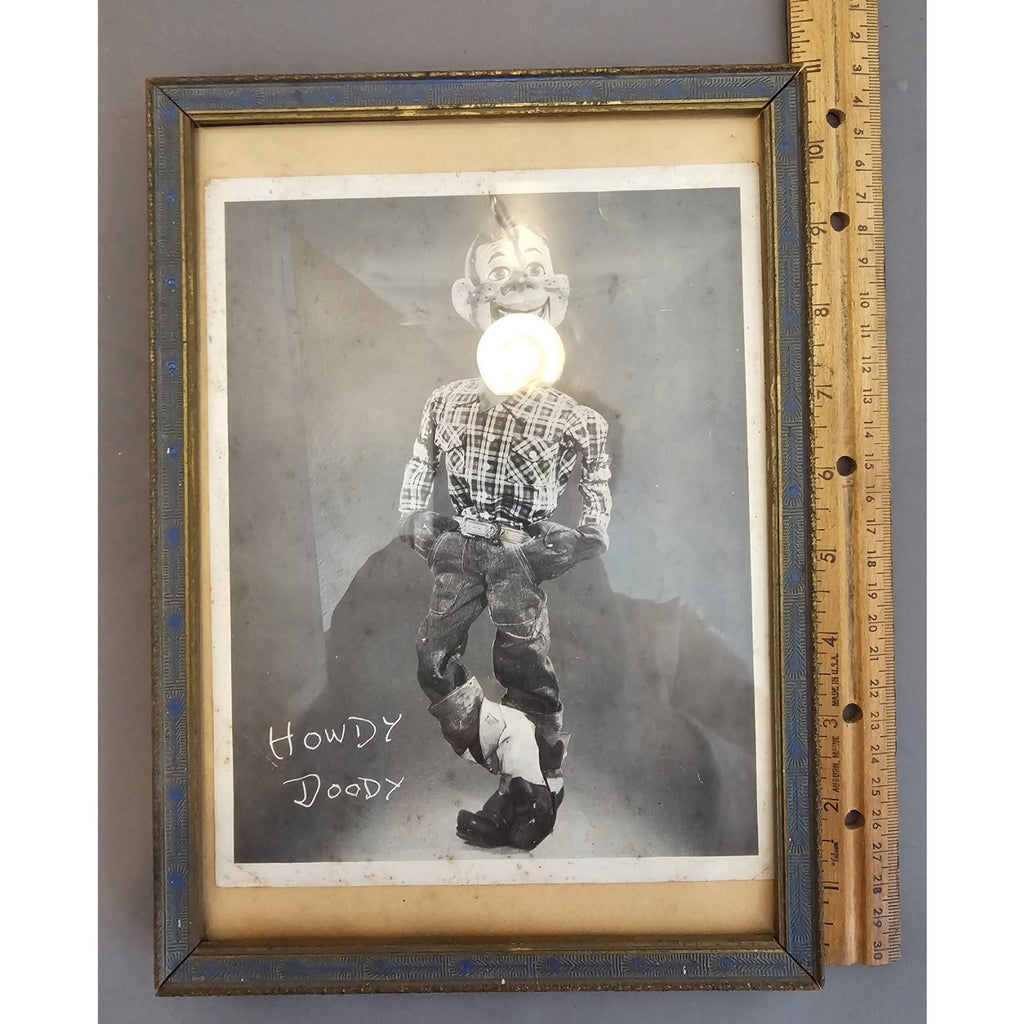Vintage Framed Howdy Doody "Signed" Black and White Photo - 6-3/4" x 8-1/2"
