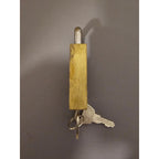 Vintage Brass Trailer Coupler Padlock w/CCP Keys - 1-1/2" x 1-1/2" - works great