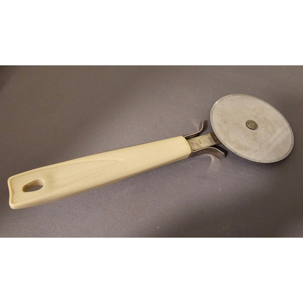 Vintage Ekco Pizza Cutter/Wheel/Slice Ivory Handle Stainless Steel USA - 8" (in)