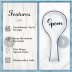 Home Acre Designs Spoon Rest For Kitchen Counter & Stove Top - White