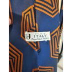 Vintage Richman Gordman Men's Necktie - Blue w/Orange - 57" x 5"