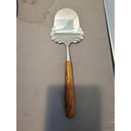 Vintage SPAR Norge Stainless Steel Cheese Slicer/Server - Wood Handle - Norway
