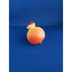 Vintage Alabaster Marble Carved Stone Fruit - Small 2-1/2" tall - Red/Yellow