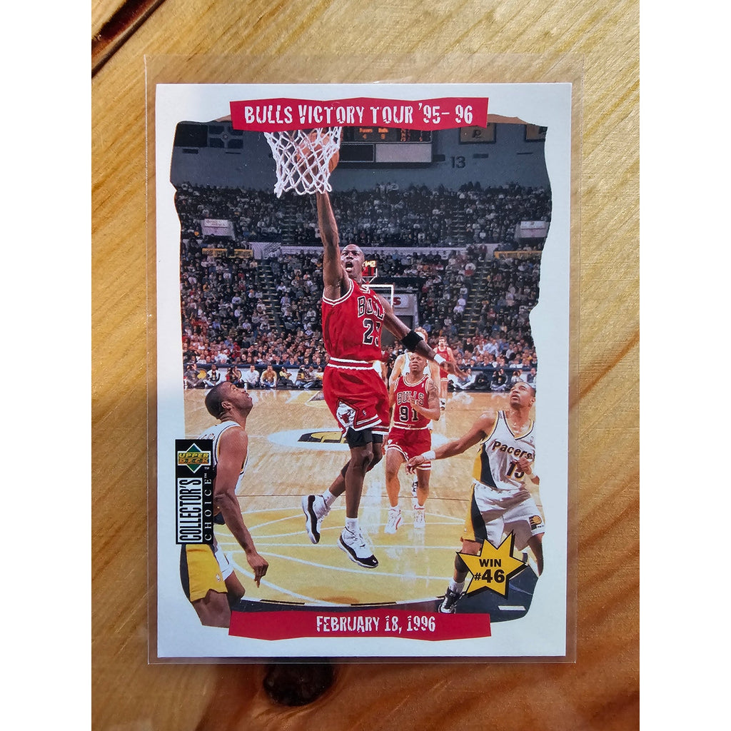 Michael Jordan 1996-1997 Upper Deck #26 Win #46 - Chicago Bulls - NBA - Pippen