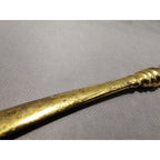 Vintage 8" Gold Brass Letter Opener w/Pineapple Design