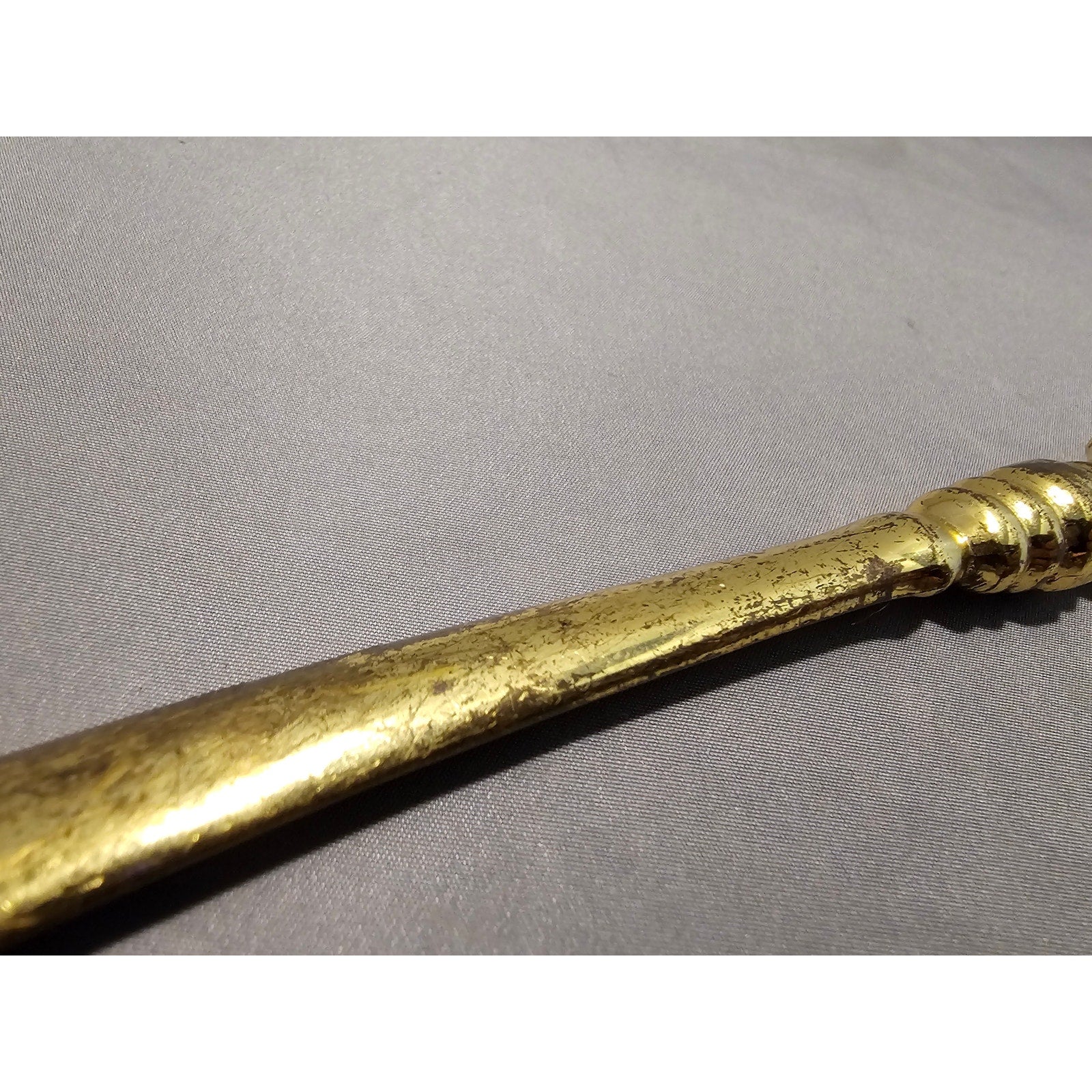 Vintage 8" Gold Brass Letter Opener w/Pineapple Design