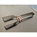 Silver Stainless Steel Tongs - 7" Long (used)