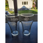 2 Vintage German 6.5oz Trink Coca-Cola koffeinhaltig Limonade Drinking Glass