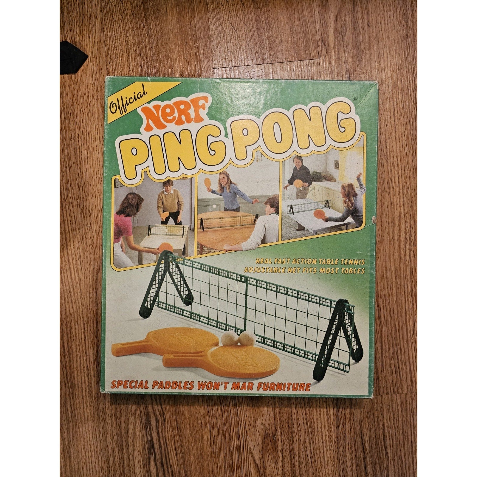 Vintage 1982 Official Nerf Ping Pong Game Original Box And Pieces Complete