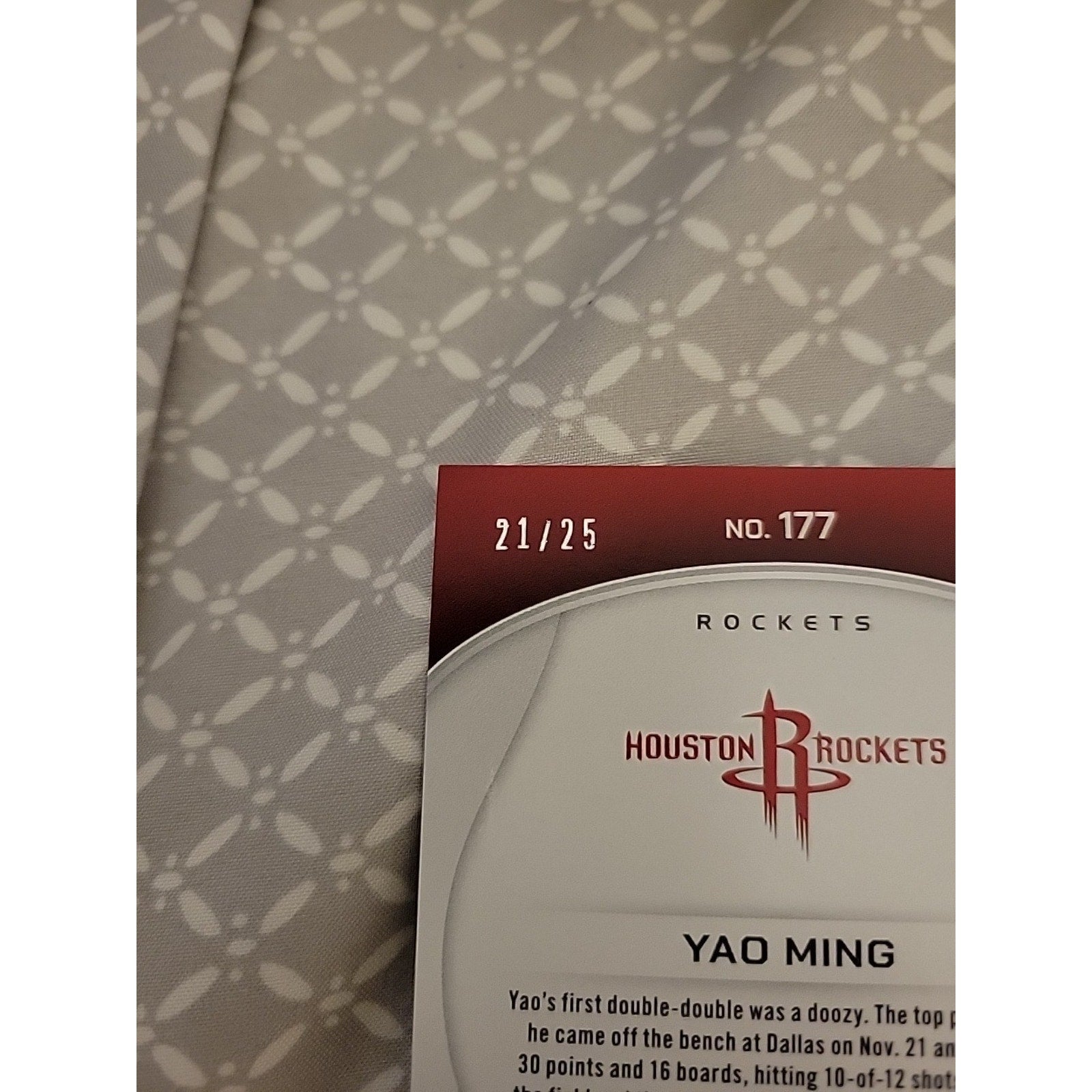 Yao Ming 2024-25 Panini Totally Certified #177 - Mirror White Platinum /25