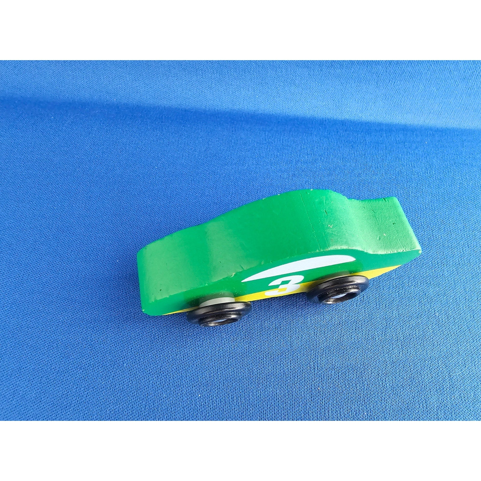 Melissa & Doug GH21115 - Green #3 Toy Wood Race Car
