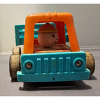 Vintage 1960's Fisher-Price #649 Stake Truck - FPT4306 - Aqua/Orange