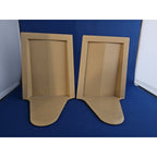 Vintage/Mid-Century Yellow & Brown Molded Plastic Book Ends/Stands