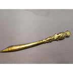 Vintage 8" Gold Brass Letter Opener w/Pineapple Design