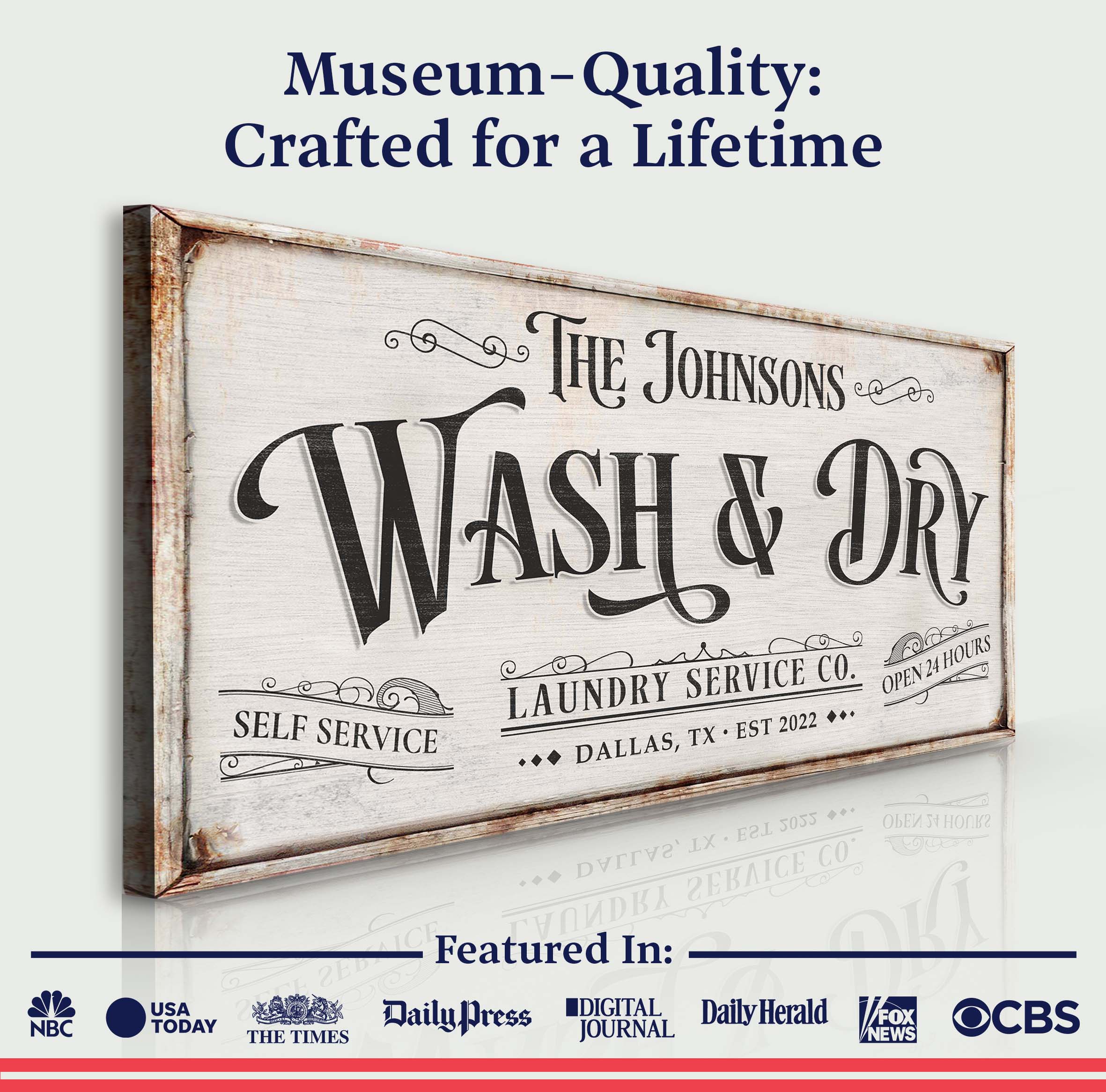 Personalized Laundry Service Sign
