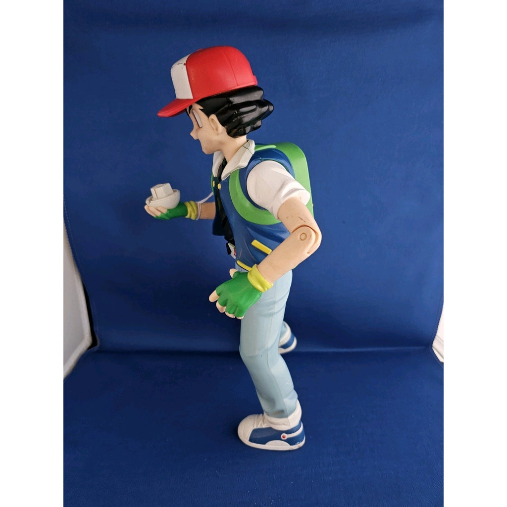 2001 Hasbro Pokemon Talking Ash Ketchum Think Chip 11.5" Action Figure