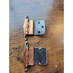 Pair of (2) Vintage/Mid-Century Cabinet Door Hinges - Copper Finish - Salvage
