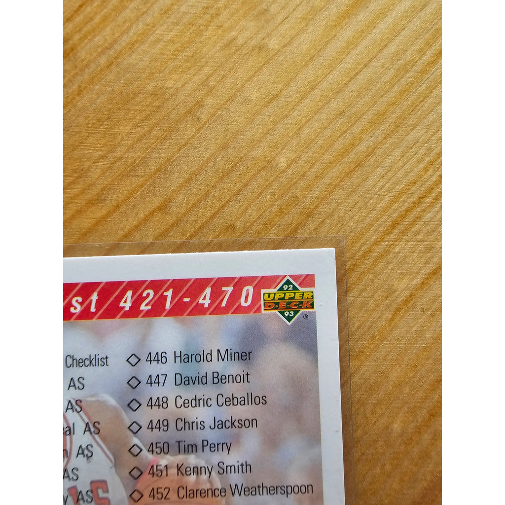 Michael Jordan 1992-1993 Upper Deck #420 Checklist - #421-510 - NBA