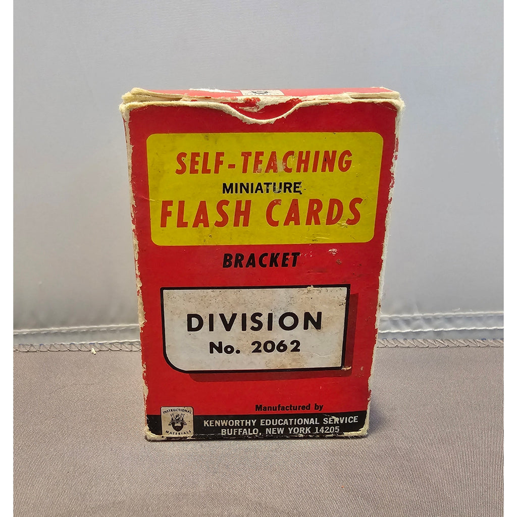 Vintage Kenworthy Miniature Math Flash Cards - Division #2062 - Self Teaching