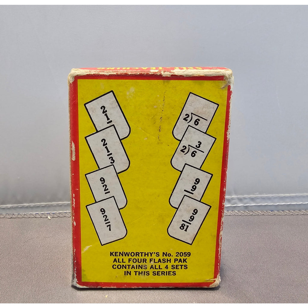Vintage Kenworthy Miniature Math Flash Cards - Division #2062 - Self Teaching