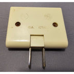 Vintage GE Wall Hugger/Flat #1734-21D 3-Tap Outlet Adapter - Ivory, 15A-125V
