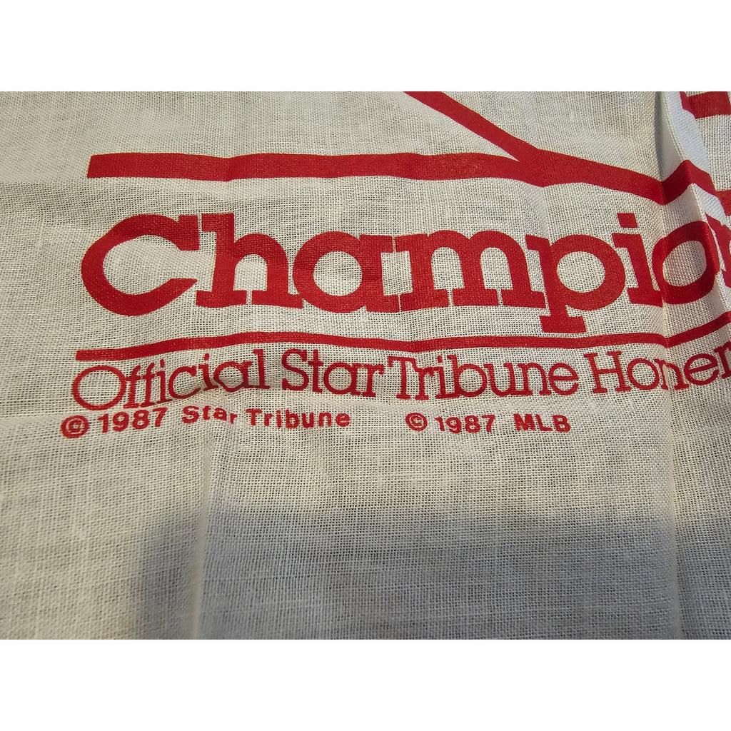 Vintage 1987 Minnesota Twins World Series Homer Hanky - Championship Drive