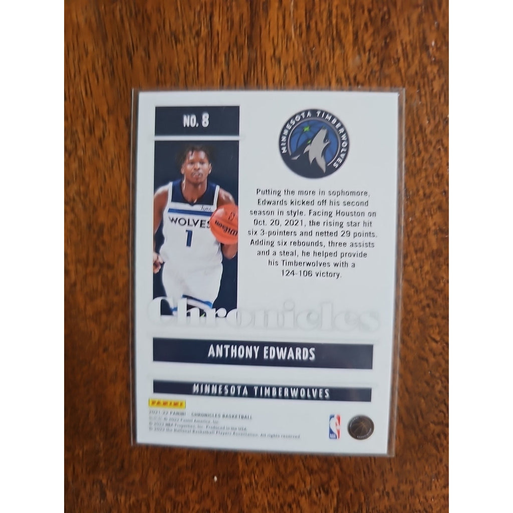 Anthony Edwards 2021-22 Panini Chronicles #8 - Timberwolves