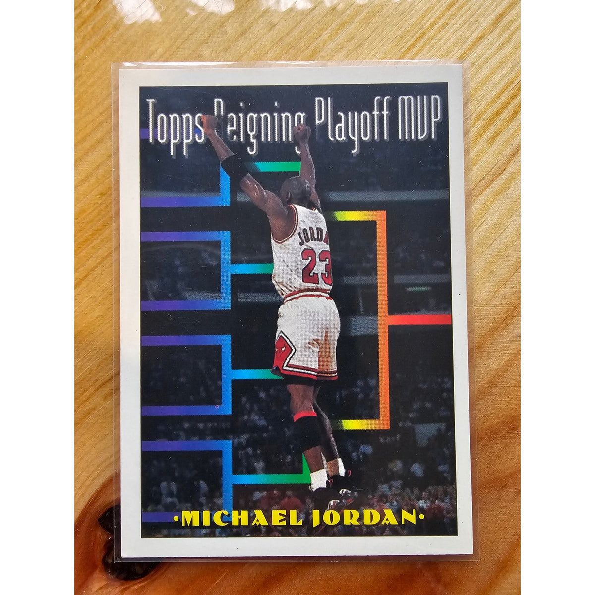 Michael Jordan 1993-1994 Topps #199 Reigning Playoff MVP - Chicago Bulls - NBA