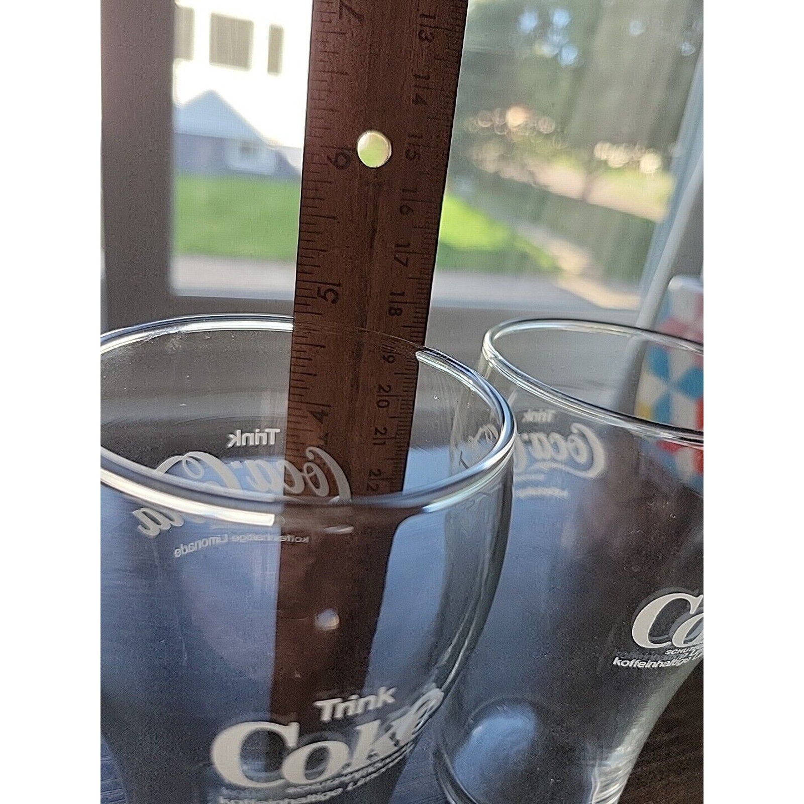 2 Vintage German 6.5oz Trink Coca-Cola koffeinhaltig Limonade Drinking Glass