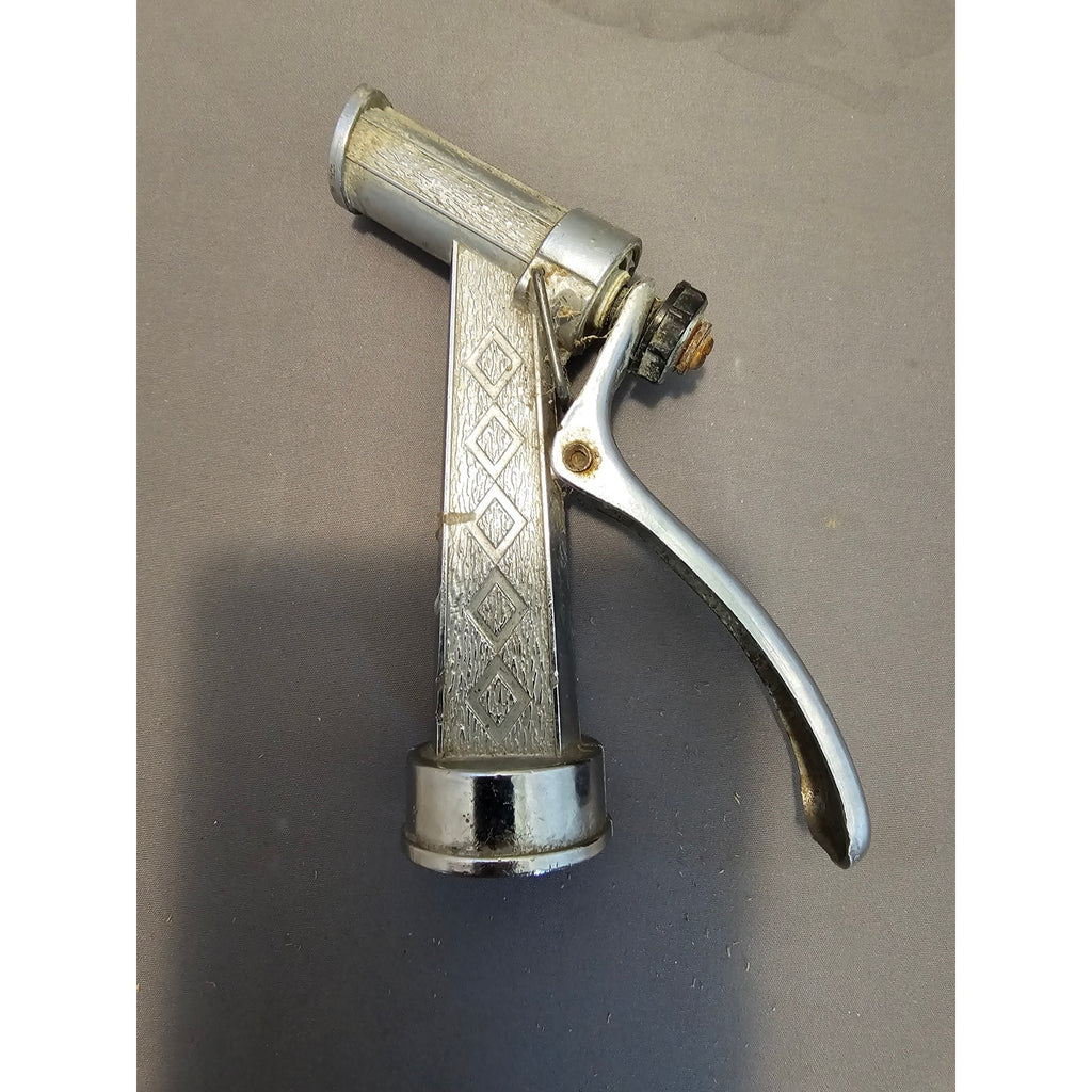Vintage Metal Garden Hose Nozzle Sprayer - Water Gun for Hose Reel, Watering