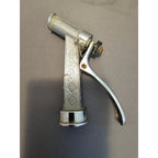 Vintage Metal Garden Hose Nozzle Sprayer - Water Gun for Hose Reel, Watering