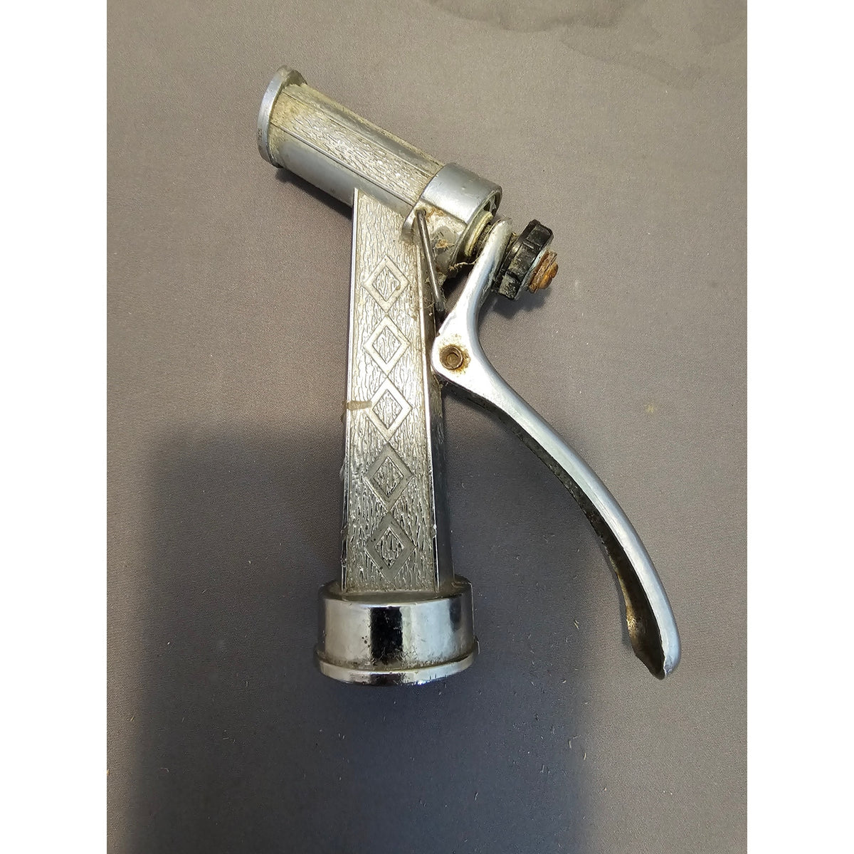 Vintage Metal Garden Hose Nozzle Sprayer - Water Gun for Hose Reel, Watering