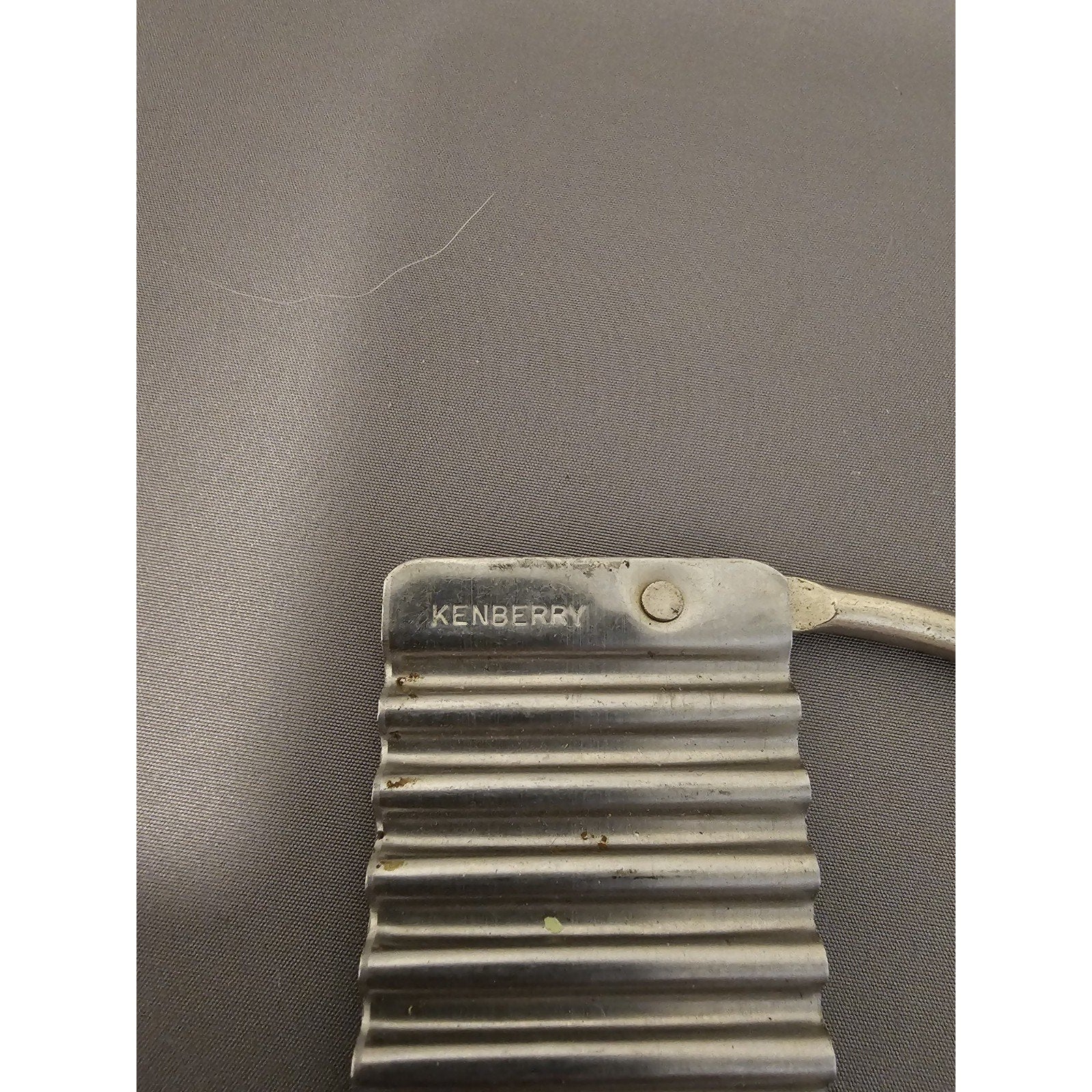 Kenberry Crinkle-Cut Slicer Made in USA Vintage Kitchenware Metal Cutting Tool