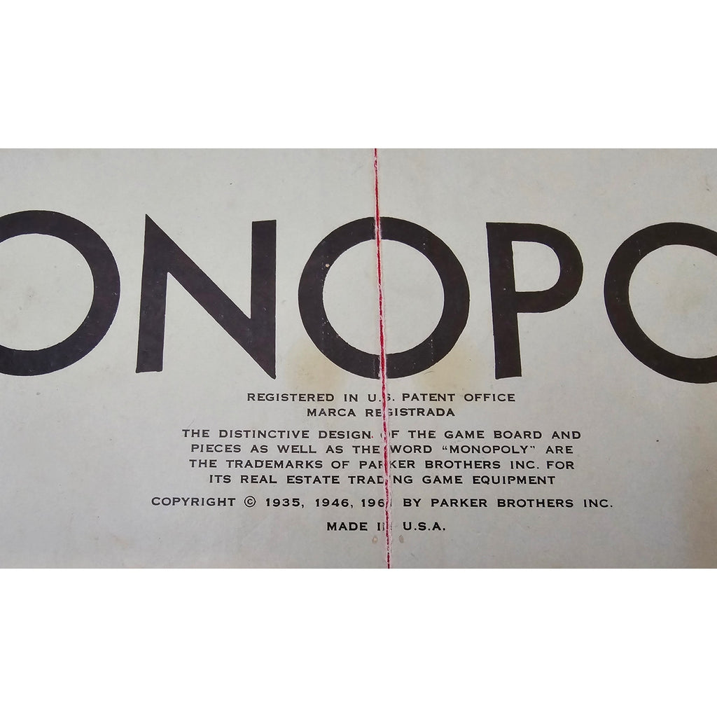 Vintage 1964 Monopoly Game Parker Bros - Big Red Box - Complete - One Owner!