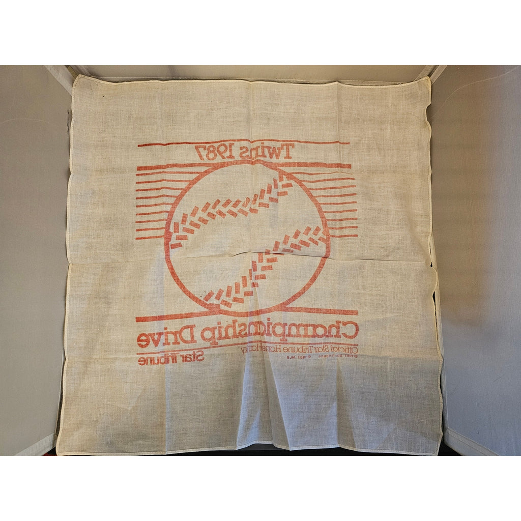 Vintage 1987 Minnesota Twins World Series Homer Hanky - Championship Drive