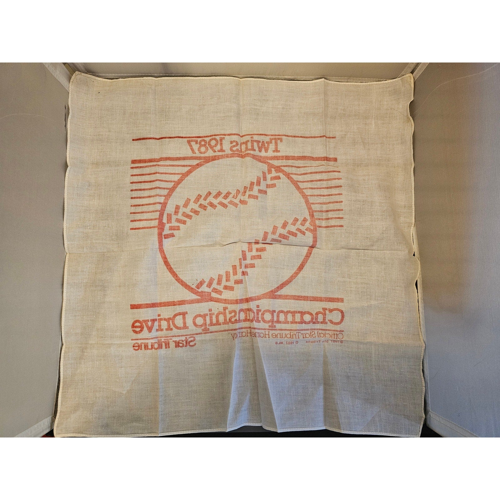 Vintage 1987 Minnesota Twins World Series Homer Hanky - Championship Drive